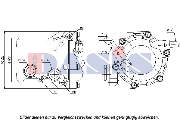 AKS DASIS Eļļas radiators, Motoreļļa 136420N